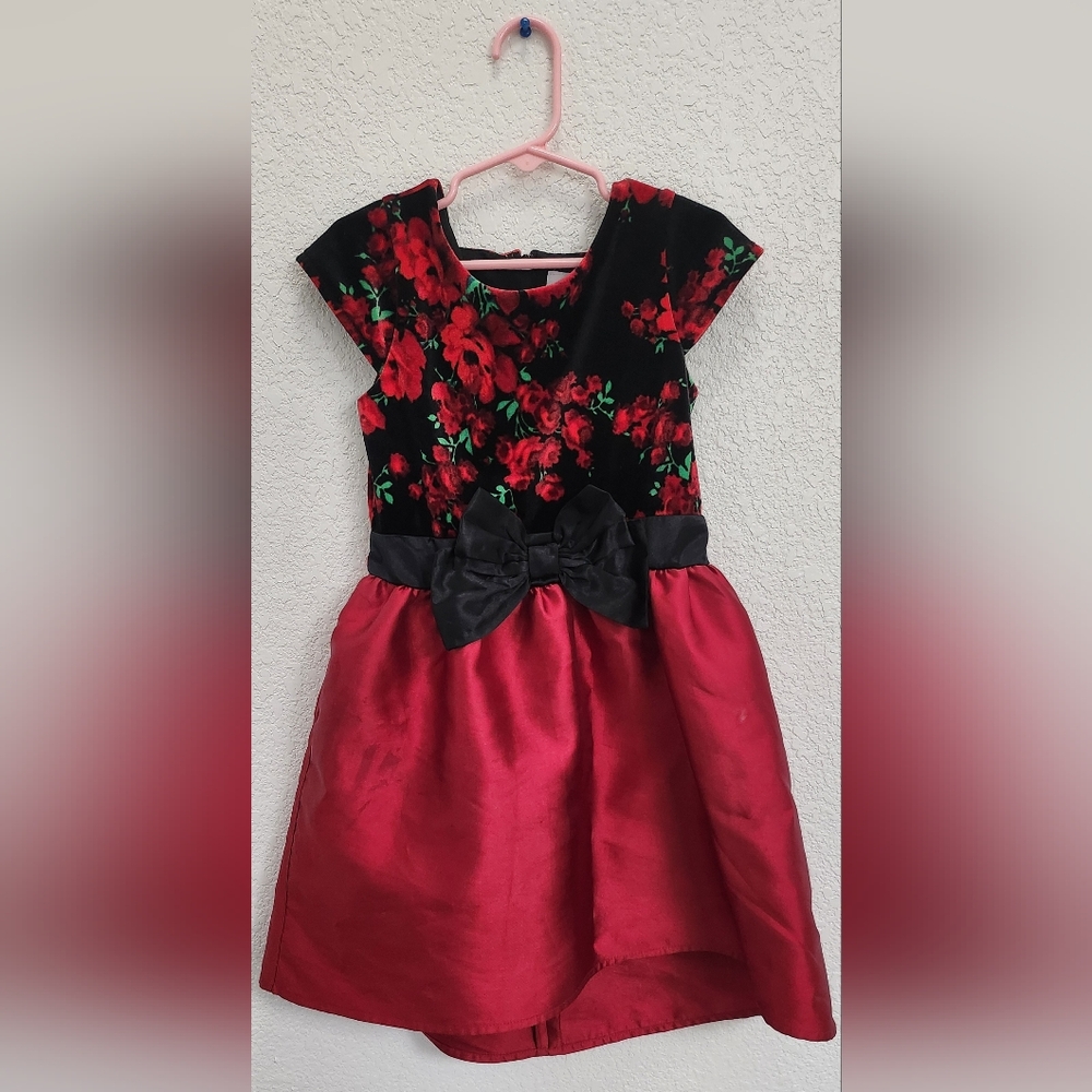 The Children's Place Red and Black Floral Dress
